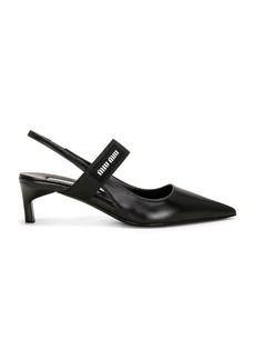 Miu Miu Logo Slingback Pump