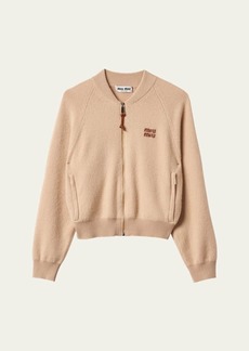 Miu Miu LONG-SLEEVE ZIP UP SWEATER