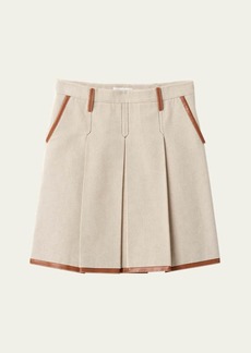 Miu Miu Low Rise Large Pleated Skirt