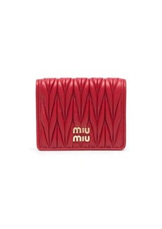 MIU MIU matelassé bi-fold leather wallet