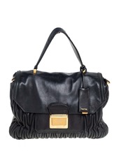 Miu Miu Matelassé Leather Push Lock Top Handle Bag