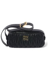 MIU MIU matelassé nappa leather shoulder bag