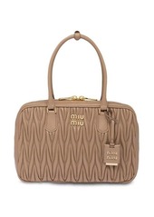 MIU MIU matelassé nappa leather tote bag