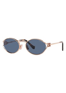 Miu Miu Metal Oval Sunglasses, 54mm