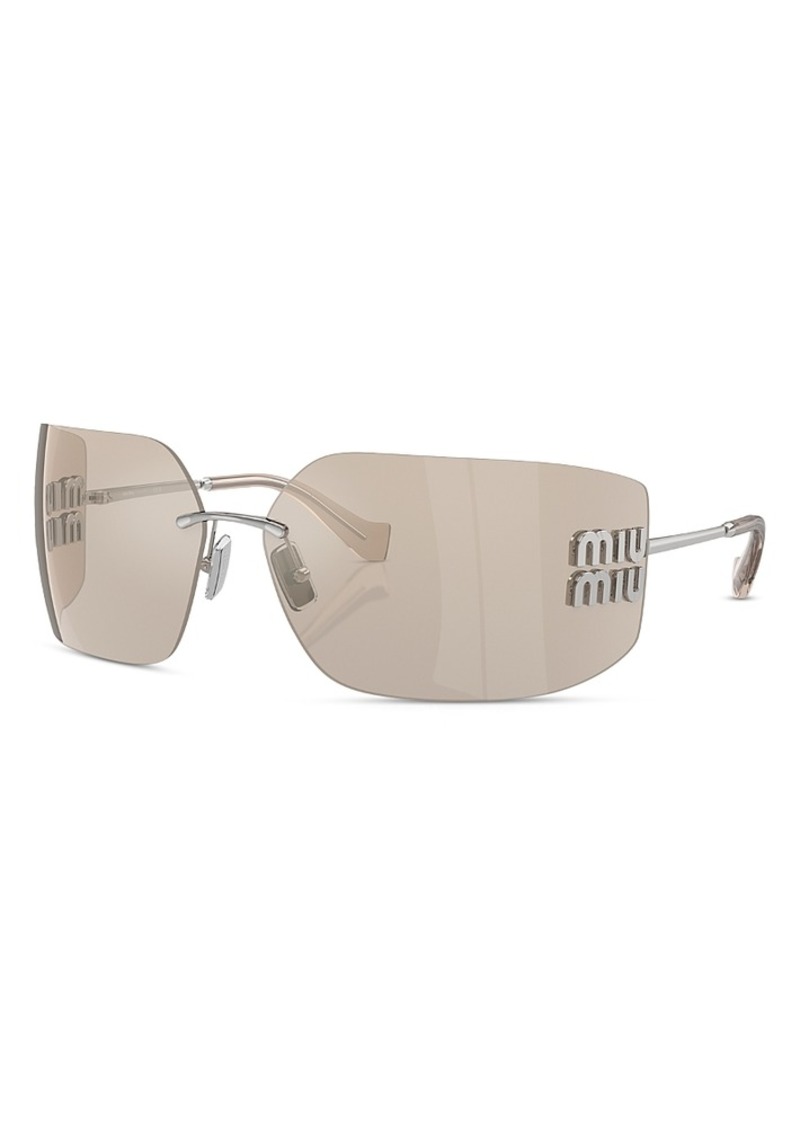 Miu Miu Metal Shield Sunglasses, 80mm