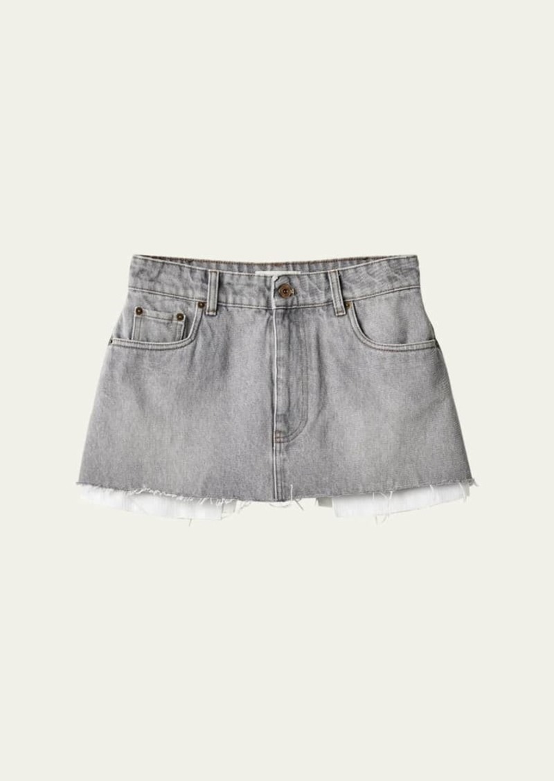 Miu Miu Mini Denim Skirt