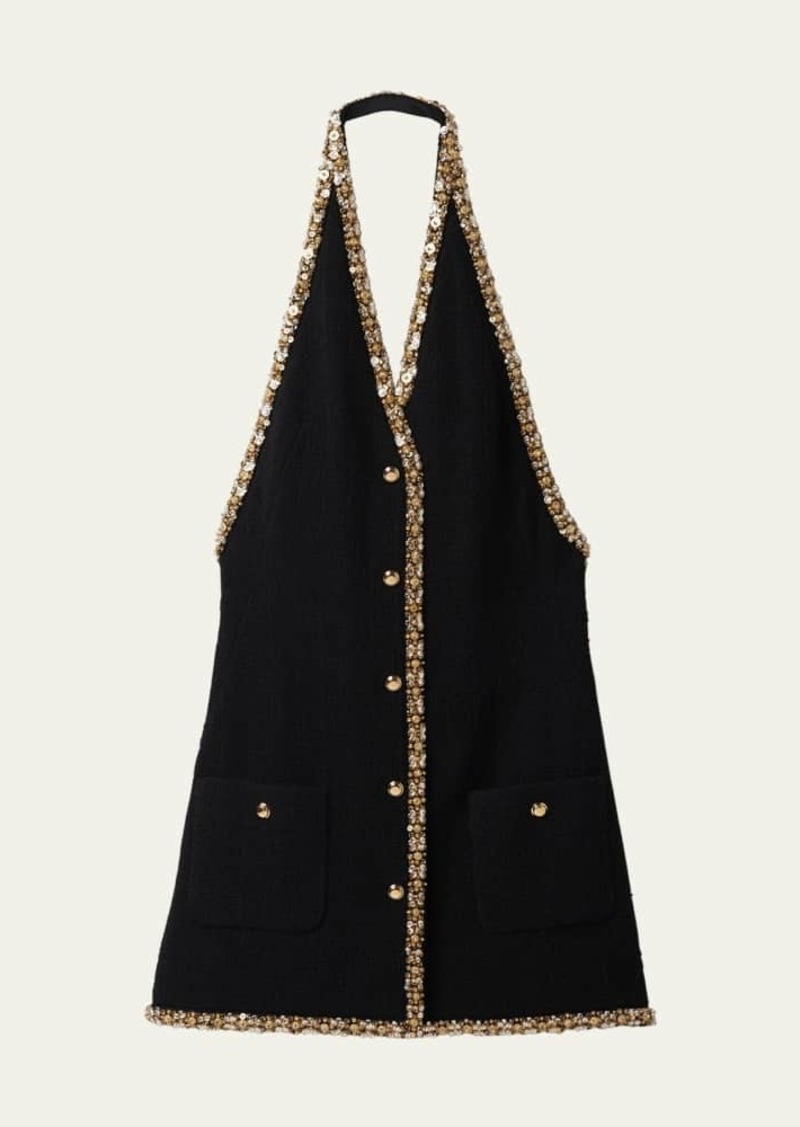 Miu Miu Mini Dress With Crystal Embellishment