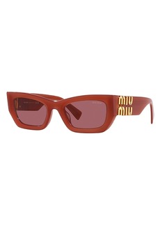 Miu Miu Mu Rectangular Sunglasses, 53mm