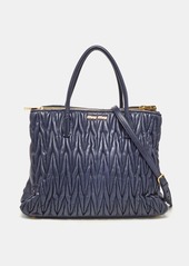 Miu Miu Navy Matalasse Leather Tote