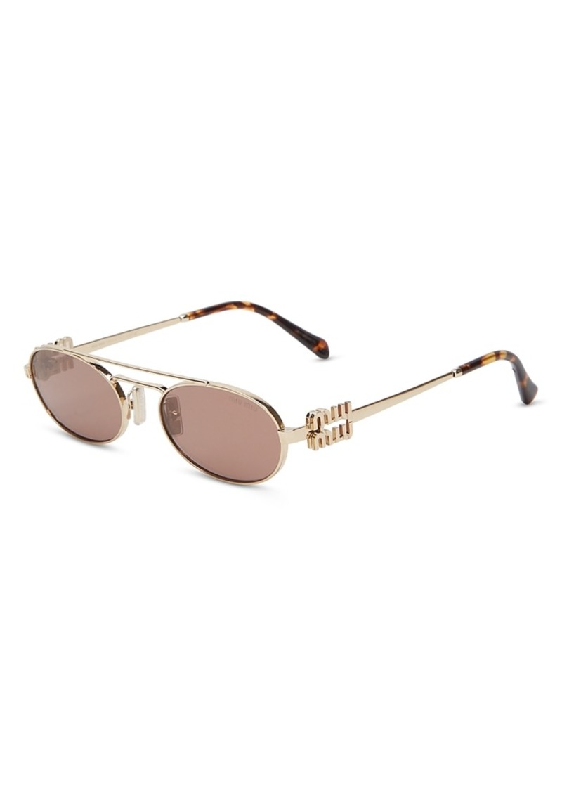 Miu Miu Oval Sunglasses, 53mm