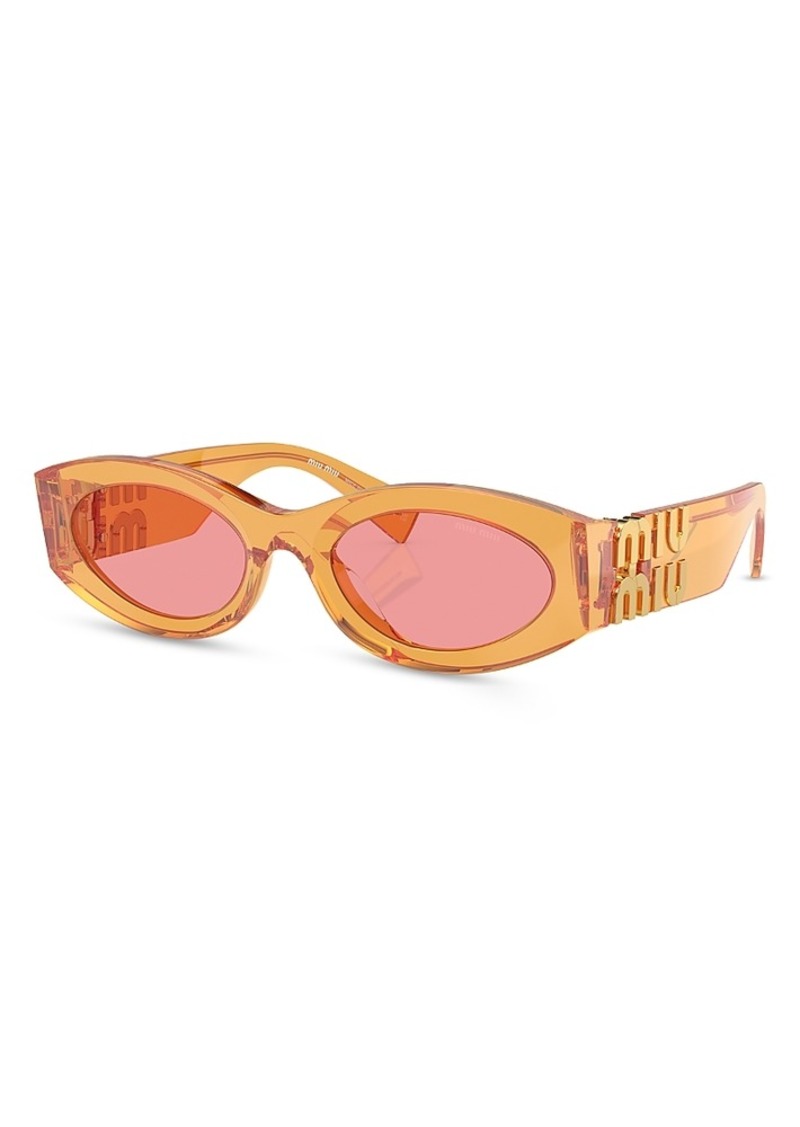 Miu Miu Oval Sunglasses, 54mm