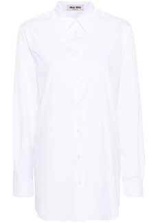 MIU MIU oversize-collar cotton shirt