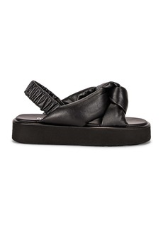 Miu Miu Padded Leather Flatform Sandals