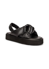 Miu Miu Padded Leather Flatform Sandals