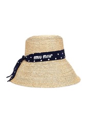 Miu Miu Raffia Ribbon Sun Hat