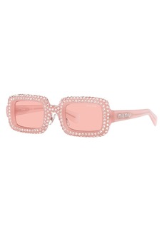 Miu Miu Rectangular Sunglasses, 47mm