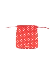 MIU MIU red white polka dot fully lined fabric drawstring pouch bag