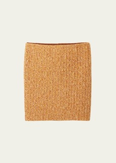 Miu Miu Ribbed Wool Mini Skirt