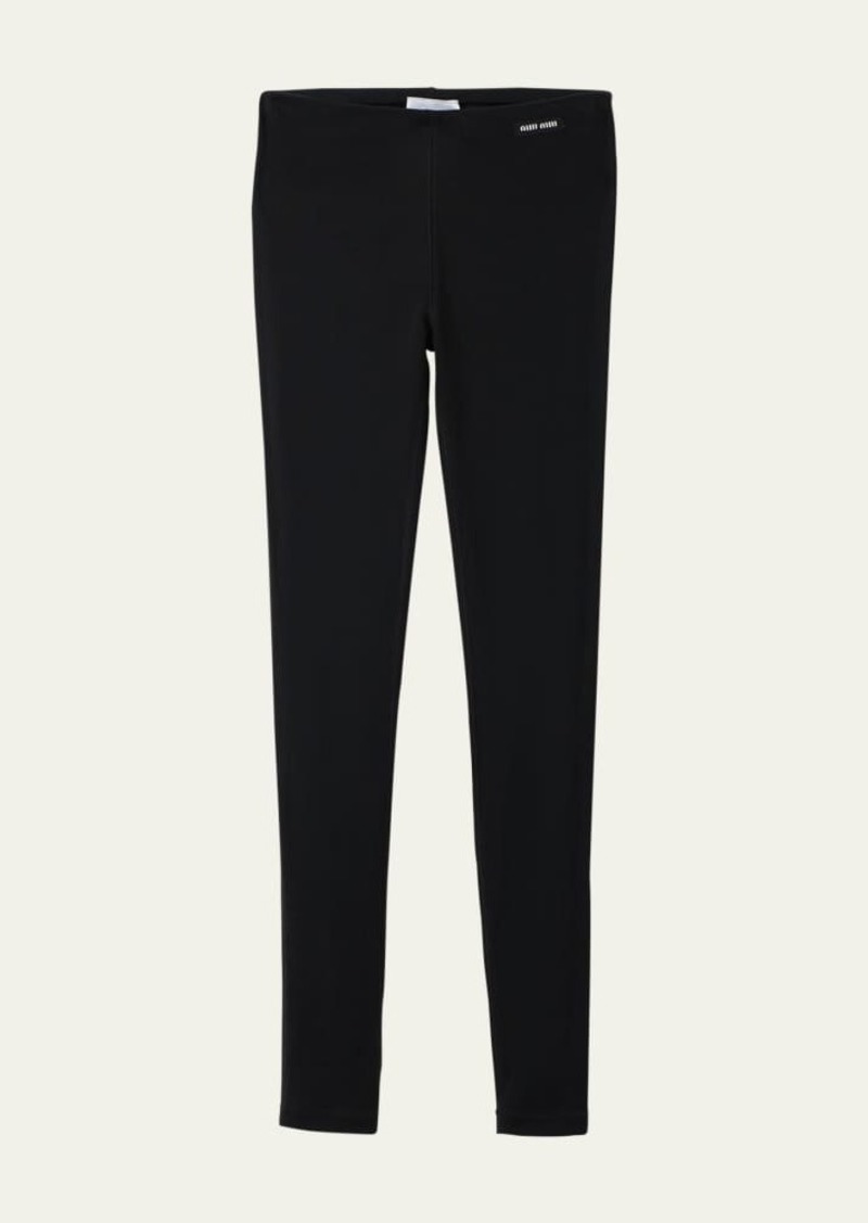 Miu Miu Silk Jersey Leggings