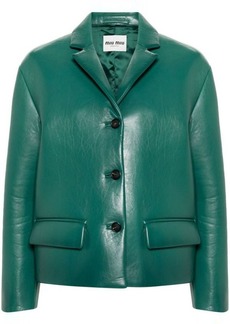 MIU MIU single-breasted nappa leather jacket