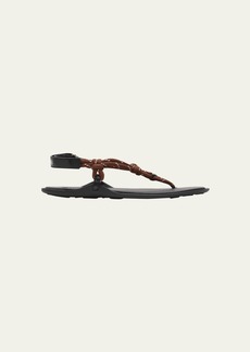 Miu Miu Sporty Rope Thong Slingback Sandals