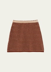 Miu Miu Stripe Boucle Mini Skirt