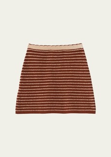 Miu Miu Stripe Boucle Mini Skirt