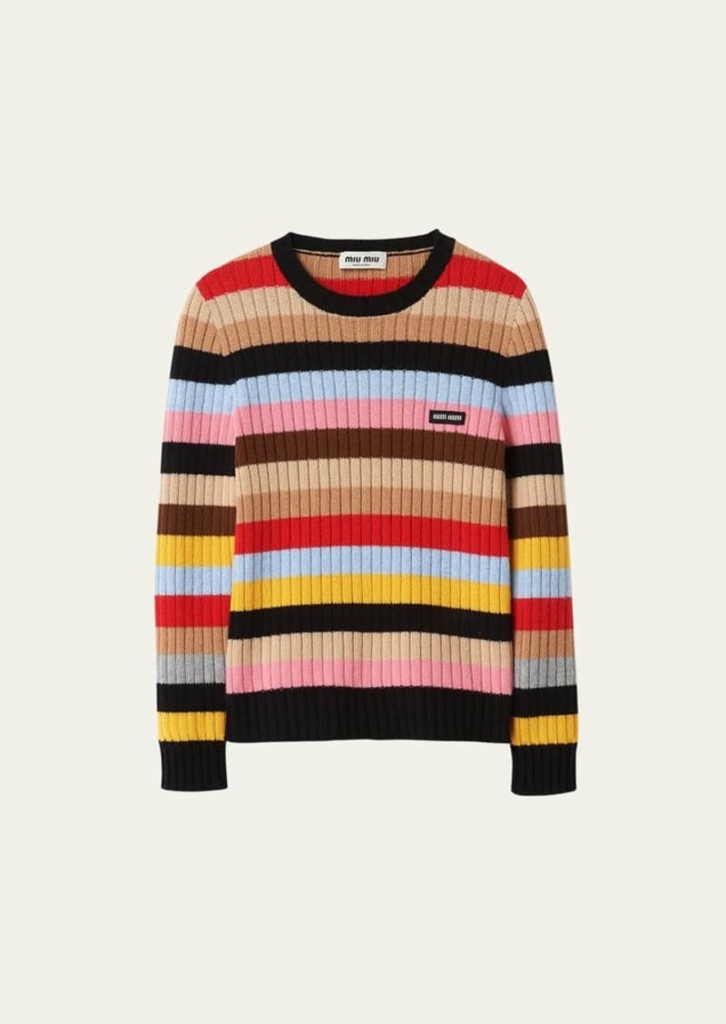 Miu Miu Stripe Cashmere Sweater