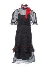 Miu Miu Tie-Detailed Organza Midi Dress