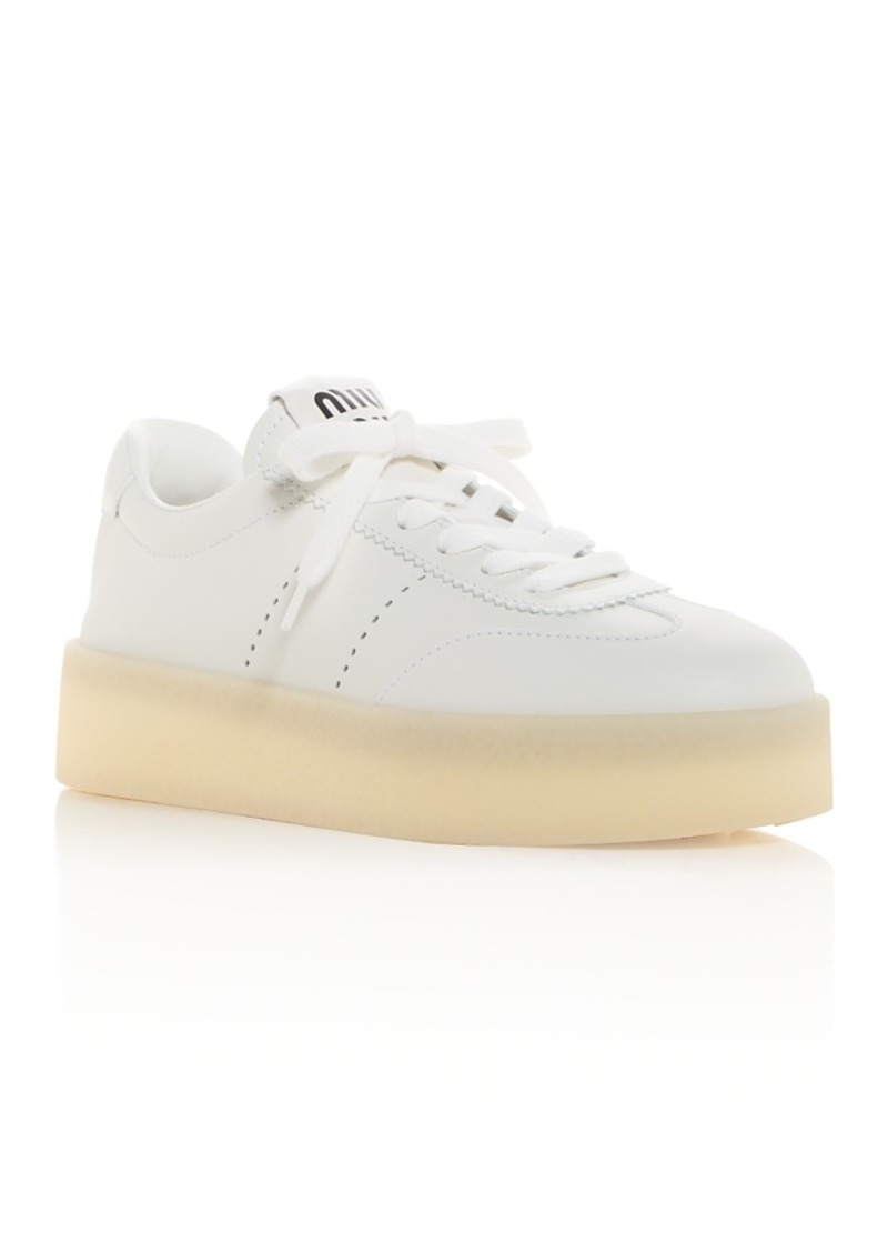 Miu Miu Women's Low Top Platform Sneakers