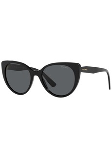 Miu Miu Women's Sunglasses, Mu 04XS - BLACK/DARK GREY