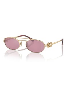 Miu Miu Women's Sunglasses, Mu 54Zs - Pale Gold, Pink