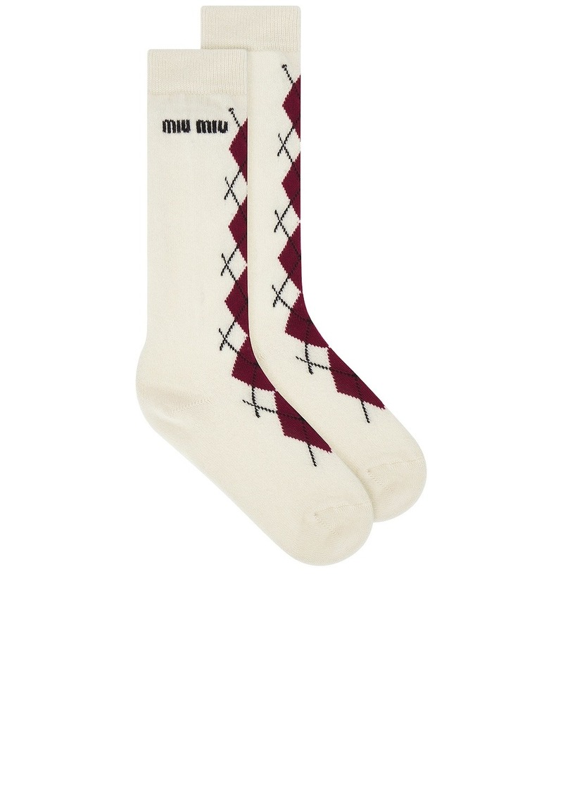 Miu Miu Wool Cashmere Sock