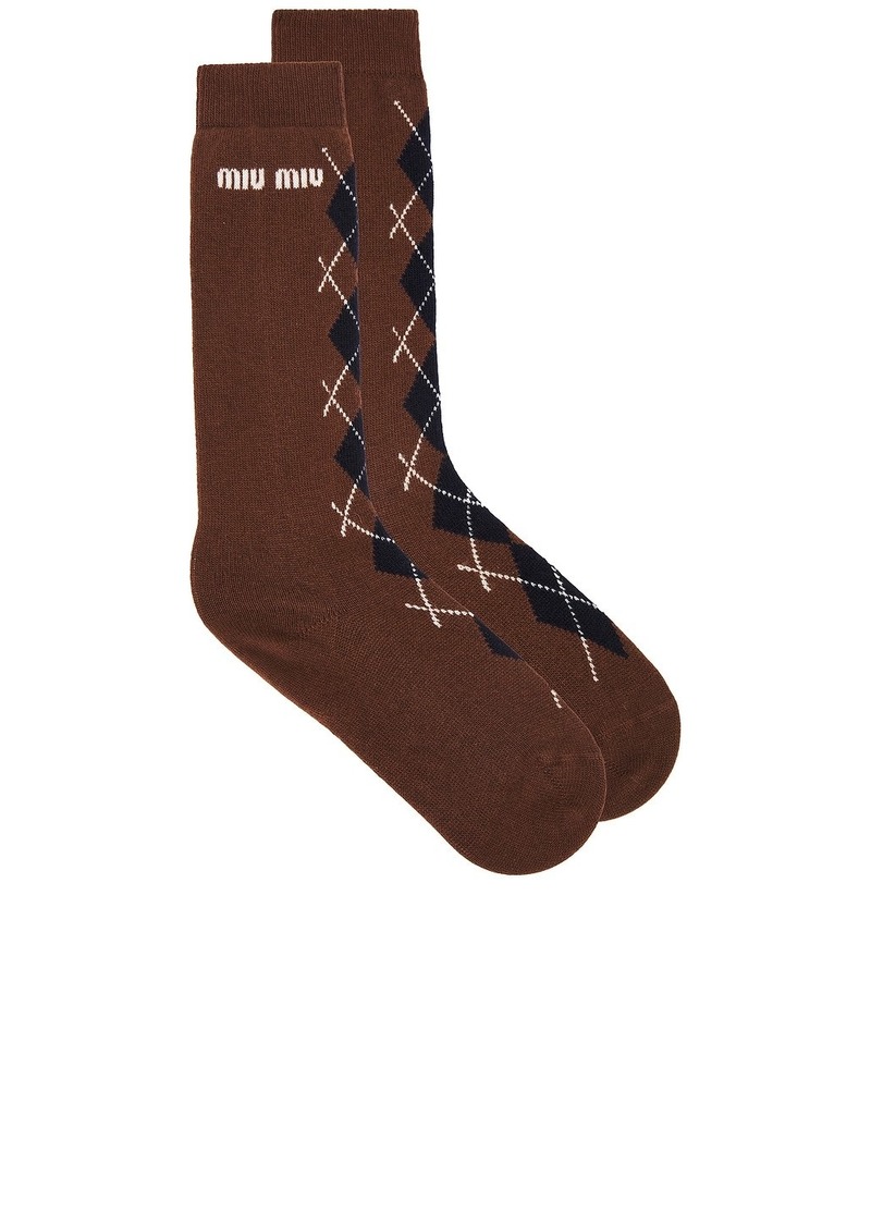 Miu Miu Wool Cashmere Sock