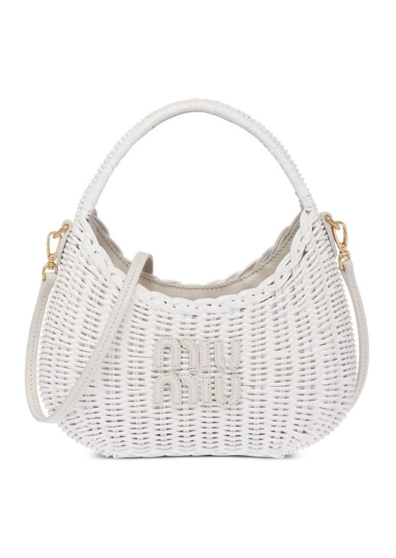 Miu Miu mini Wander wicker shoulder bag