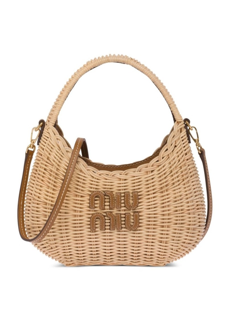 Miu Miu mini Wander wicker shoulder bag