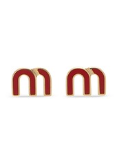 Miu Miu monogram stud earrings