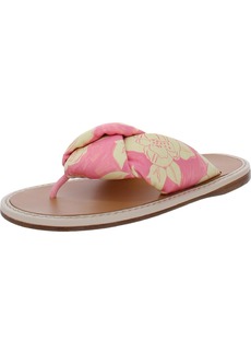 Miu Miu Nappa St. Rosa 1 Womens Leather Floral Thong Sandals