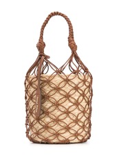 Miu Miu netted straw bucket bag