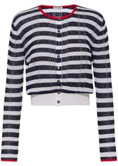 Miu Miu open-knit horizontal stripe cardigan