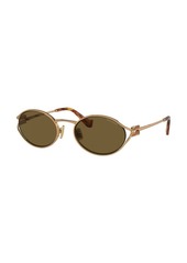 Miu Miu oval-frame tinted-lenses sunglasses