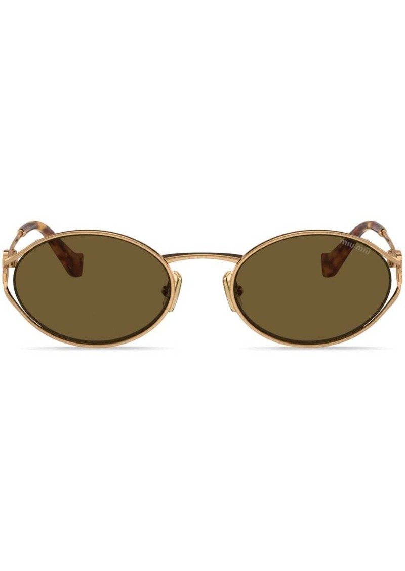 Miu Miu oval-frame tinted-lenses sunglasses