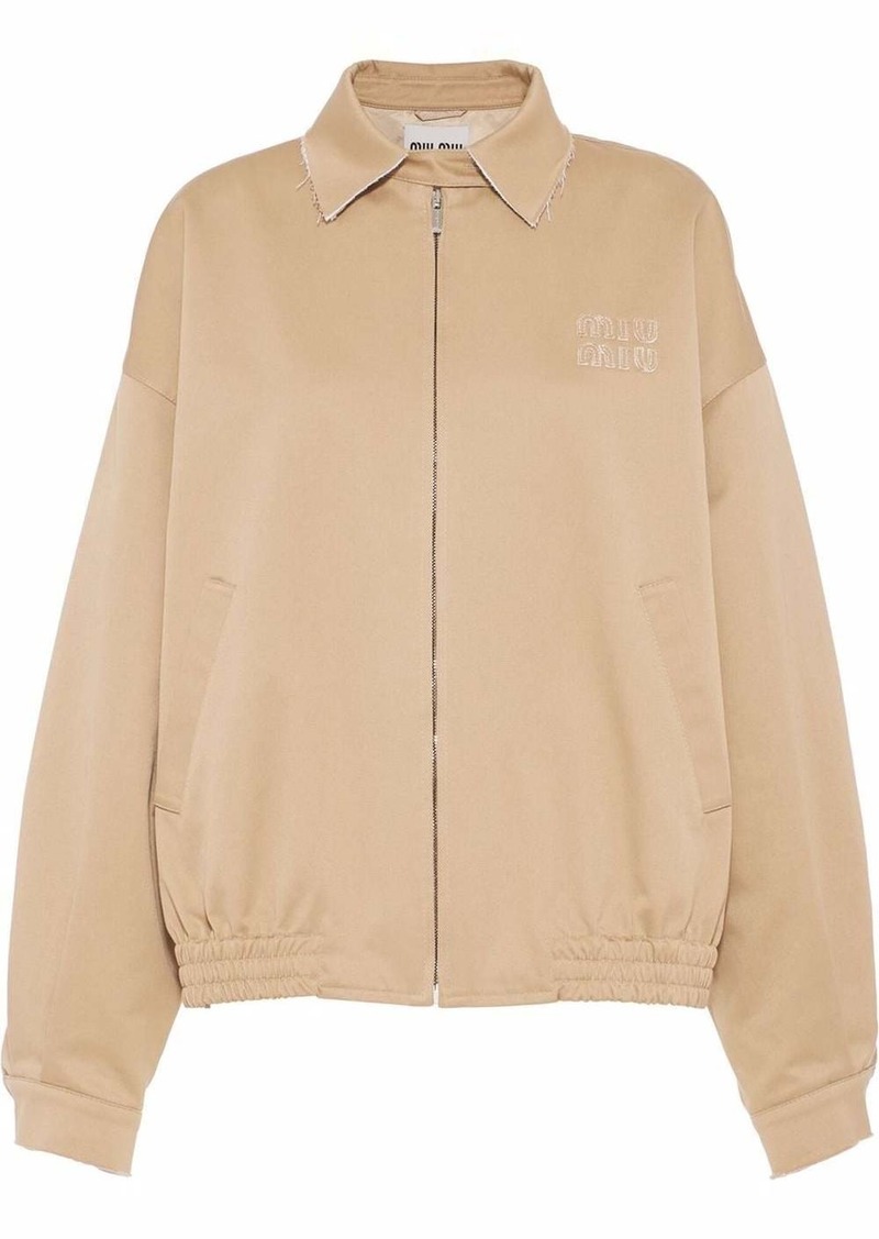 Miu Miu oversized cotton blouson jacket