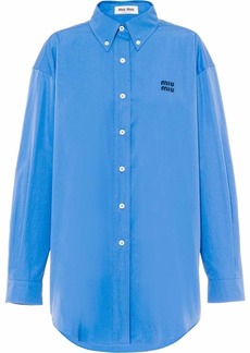 Miu Miu oversized cotton poplin shirt