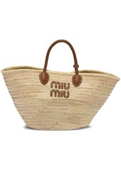 Miu Miu Palmetto basket tote bag