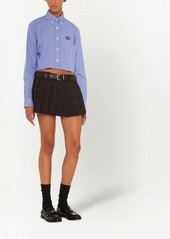 Miu Miu plaid wool miniskirt