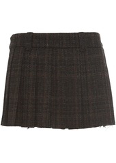 Miu Miu plaid wool miniskirt