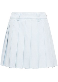Miu Miu pleated denim mini skirt