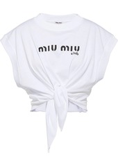 Miu Miu printed jersey top