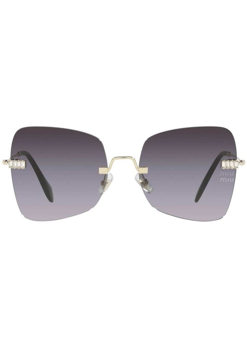 Miu Miu rimless gradient-lens sunglasses